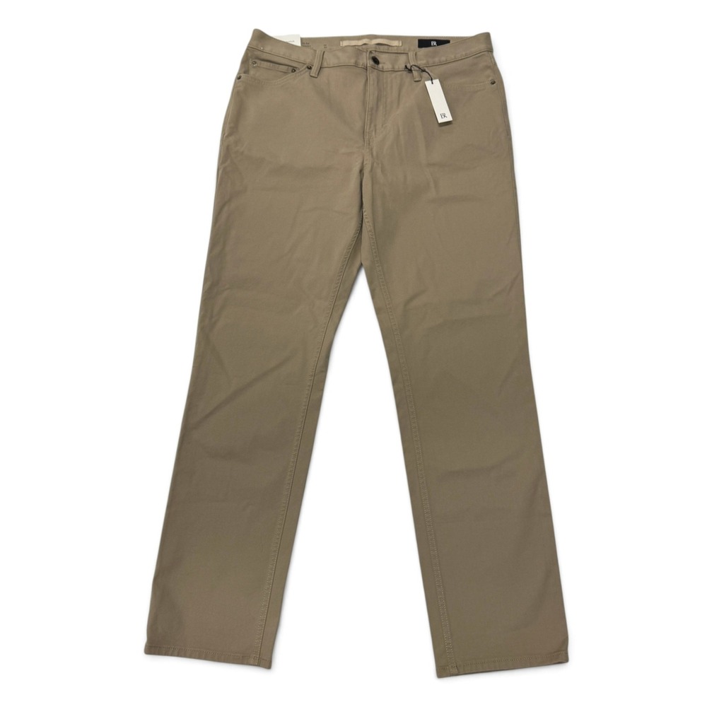 Banana Republic Slim Fit Traveler Pants Jeans Mens 34x30 Khaki Tan Italian NWT